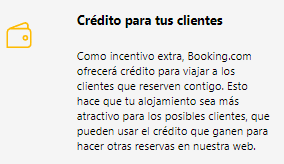 credito para clientes Booking.com Mirai