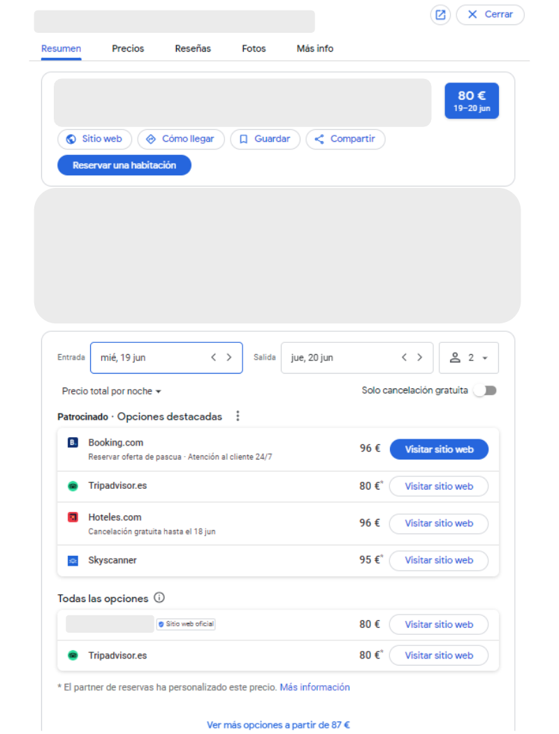 cambios visibilidad bookingcom mirai