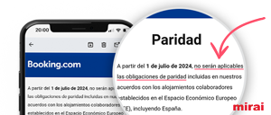 miraiindicadores analisis eliminacion paridad bookingcom
