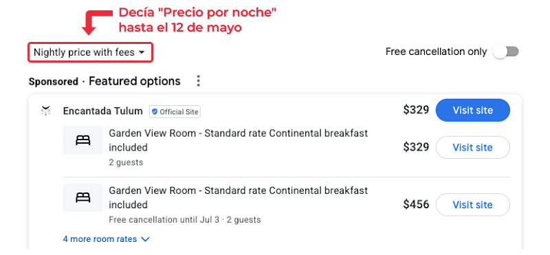 tasas resort precio incluye tasas obligatorias excluye impuestos mirai