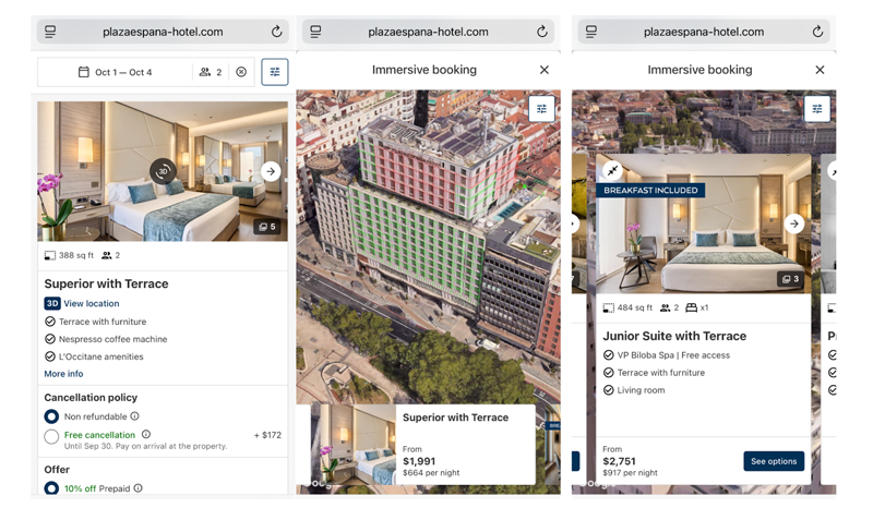 mirai motor reserves 3D contextualizacion precio habitacion