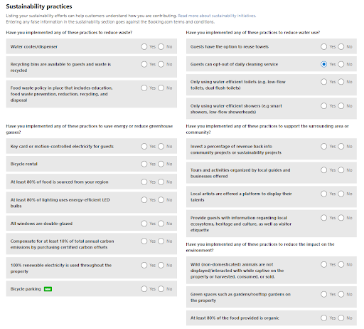 sustainable hotel policies