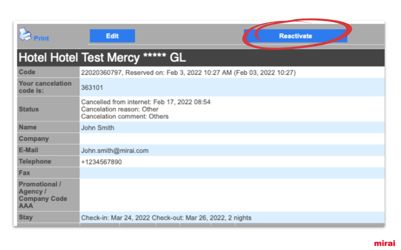 Mirai-reactivate-cancelled-reservation