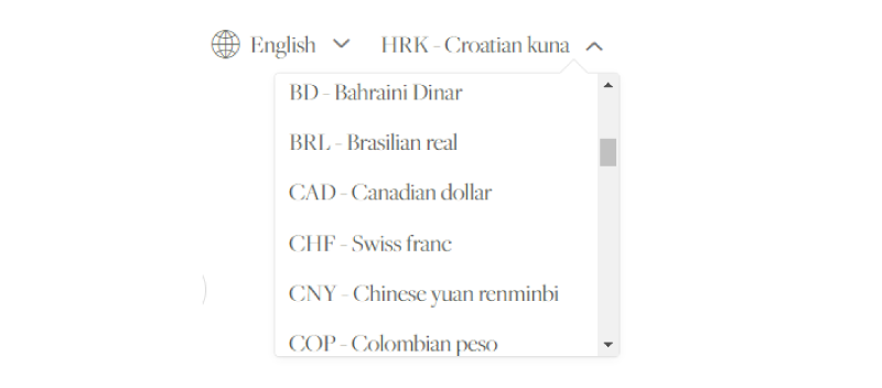 Mirai pricing calendar currencies available