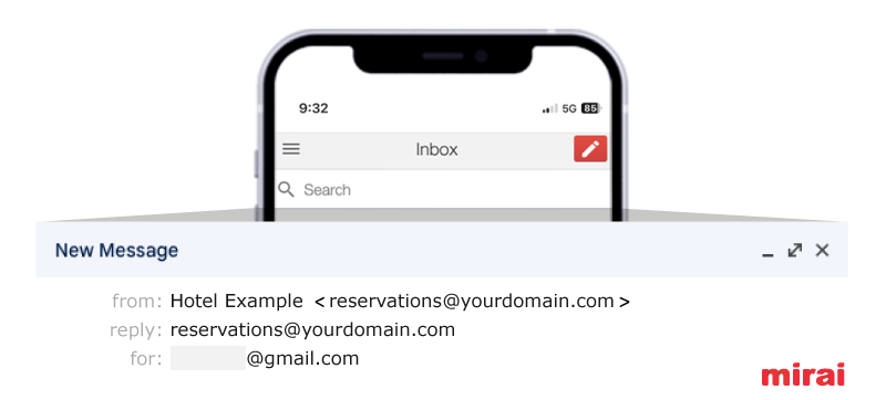 personalize email address mirai