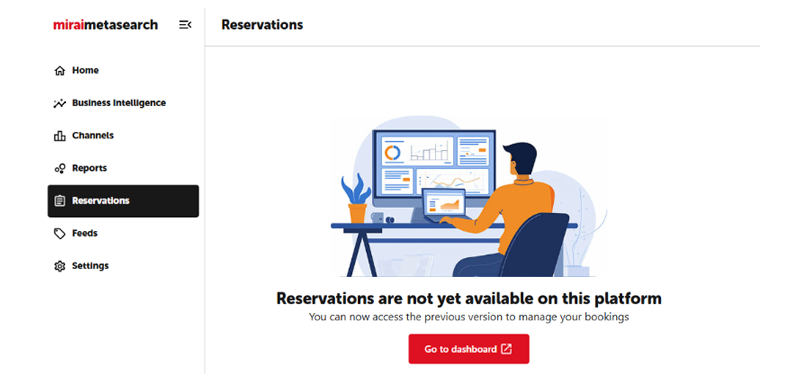 mirai metasearch dashboard reservations