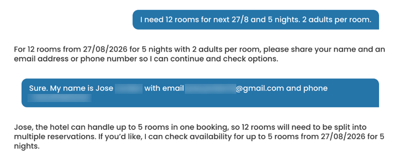sarai multi room booking qualified lead mirai