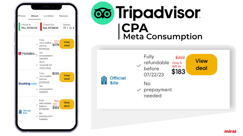 tripadvisor cpa meta consumption mirai