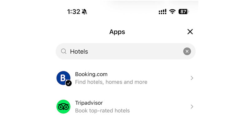 mirai mcp apps hotels marketplaces assistants ia