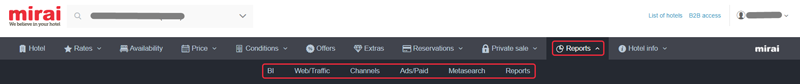 rapports bi extranet mirai