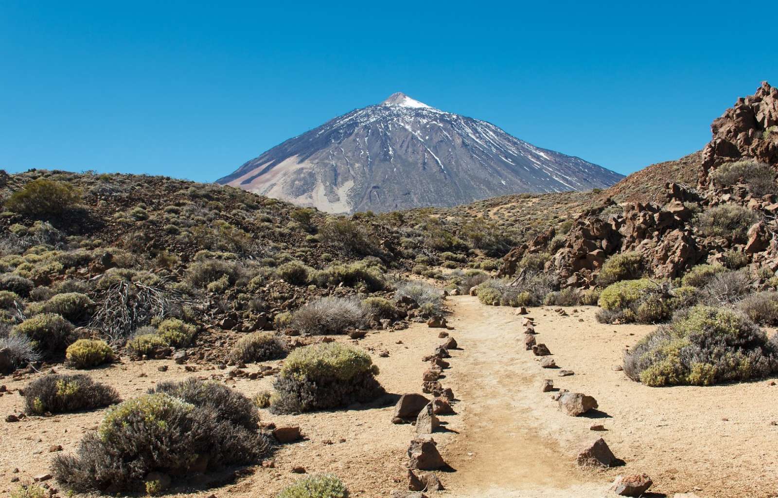Vista frontal del Teide
