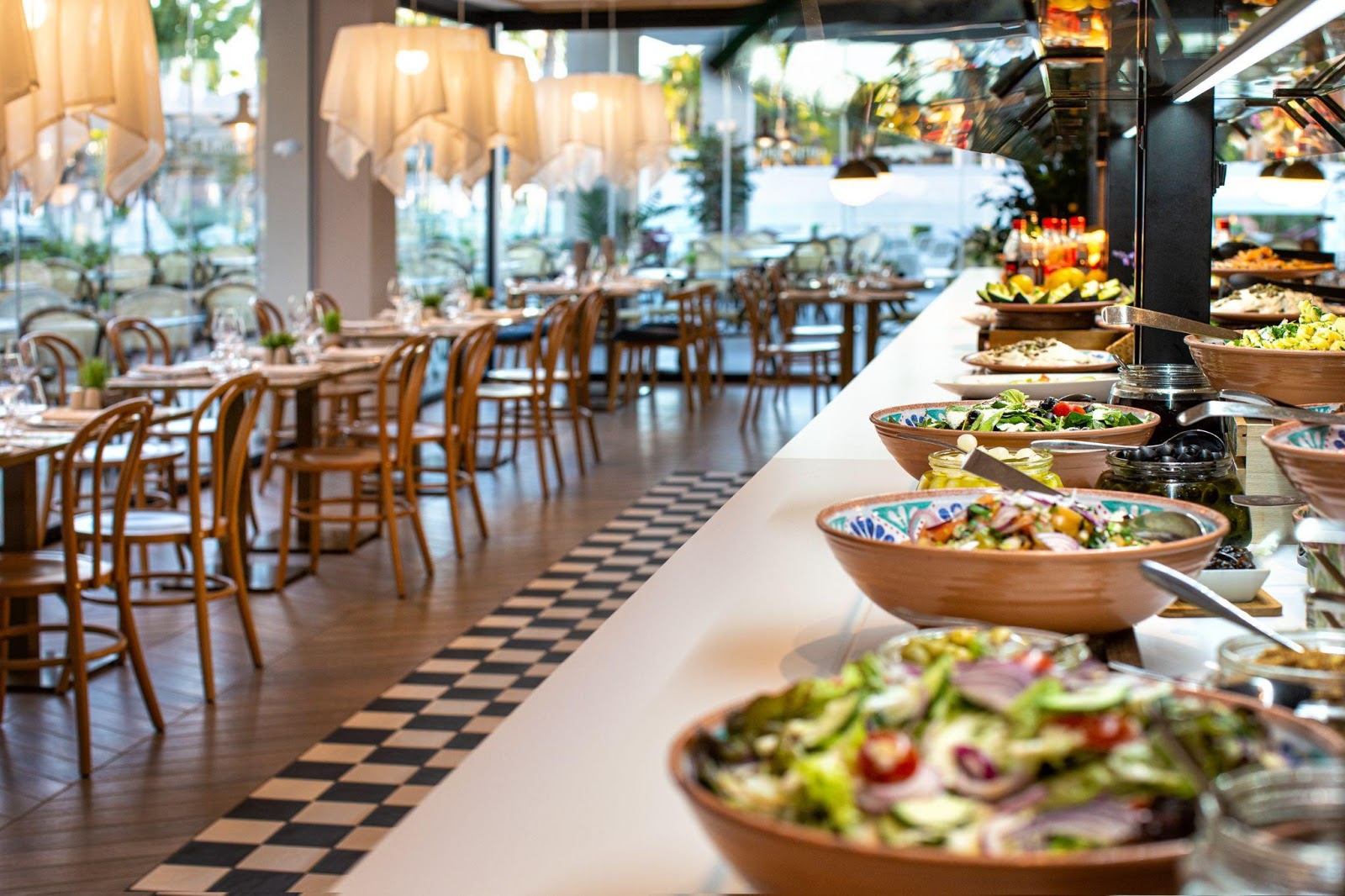 Buffet food at the Gran Canaria hotel