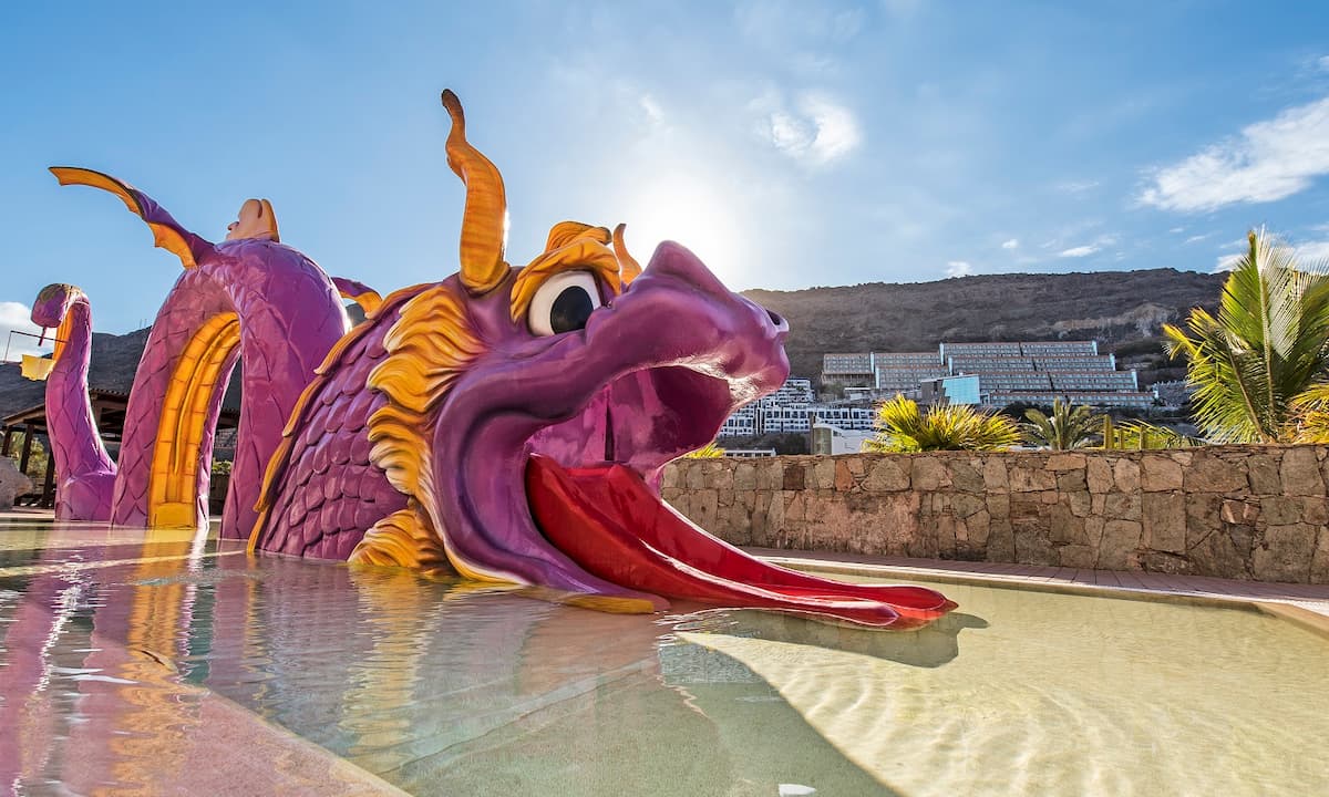 Children's swimming pool with slide at Taurito Princess