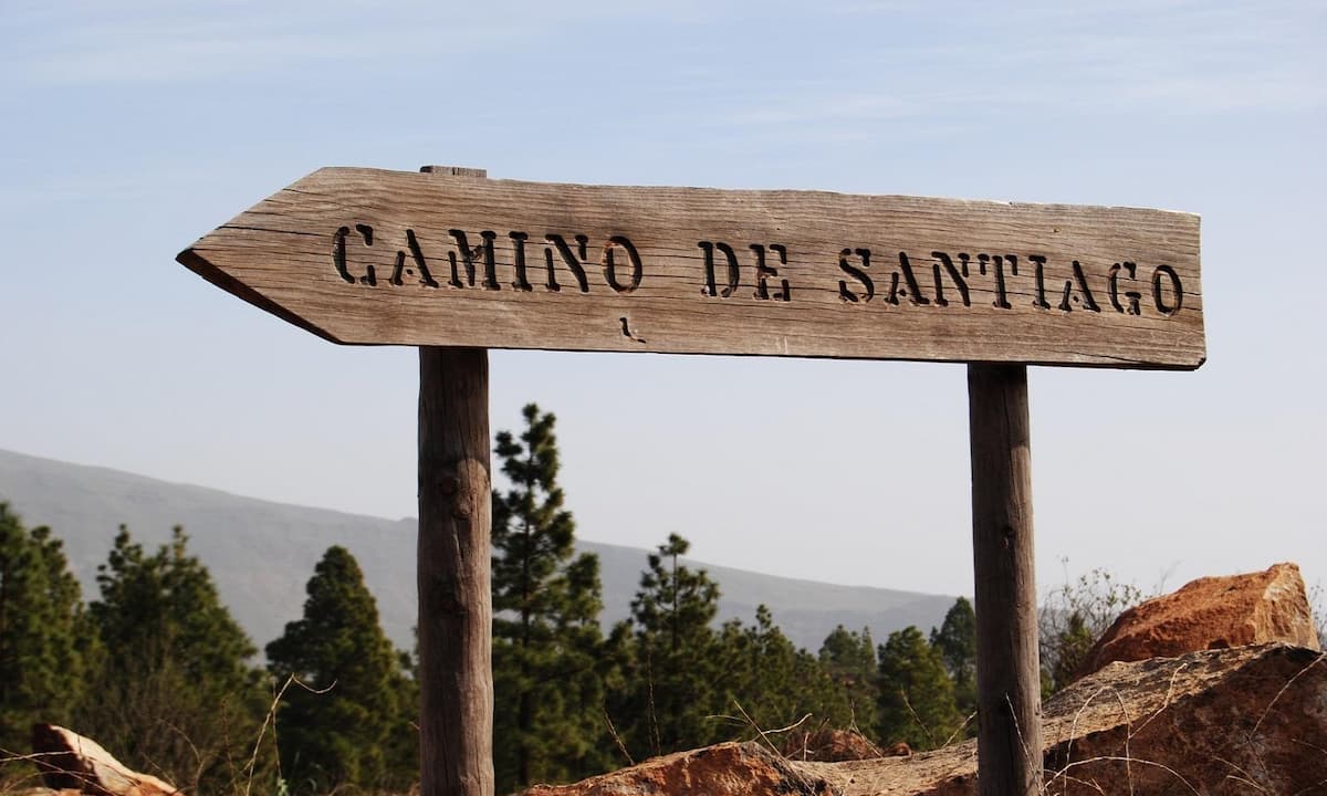 Sign of the Camino de Santiago de Gran Canaria