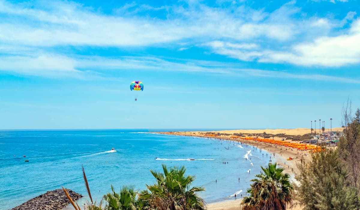 Photo of a Canary Island beach in winter