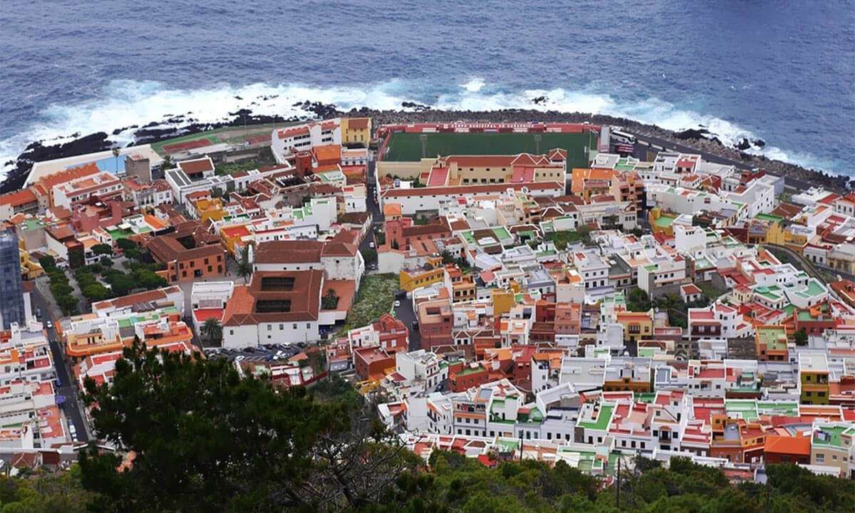 Aerial view of the town of Garachico