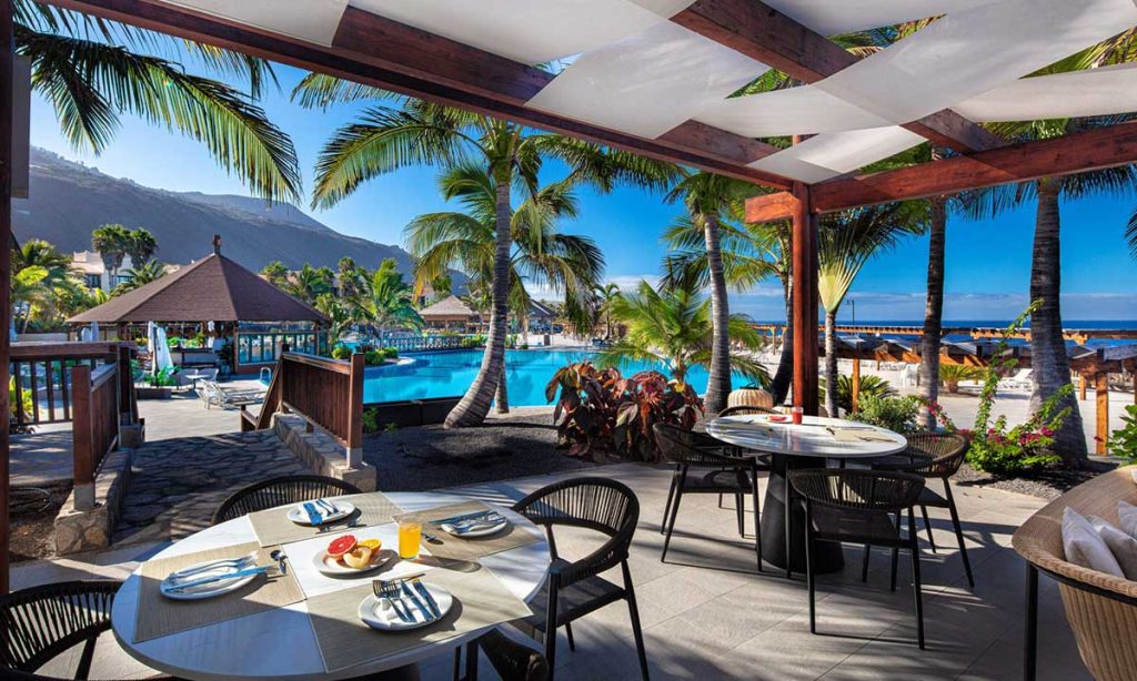 Terrasse des Hotels Esencia de La Palma