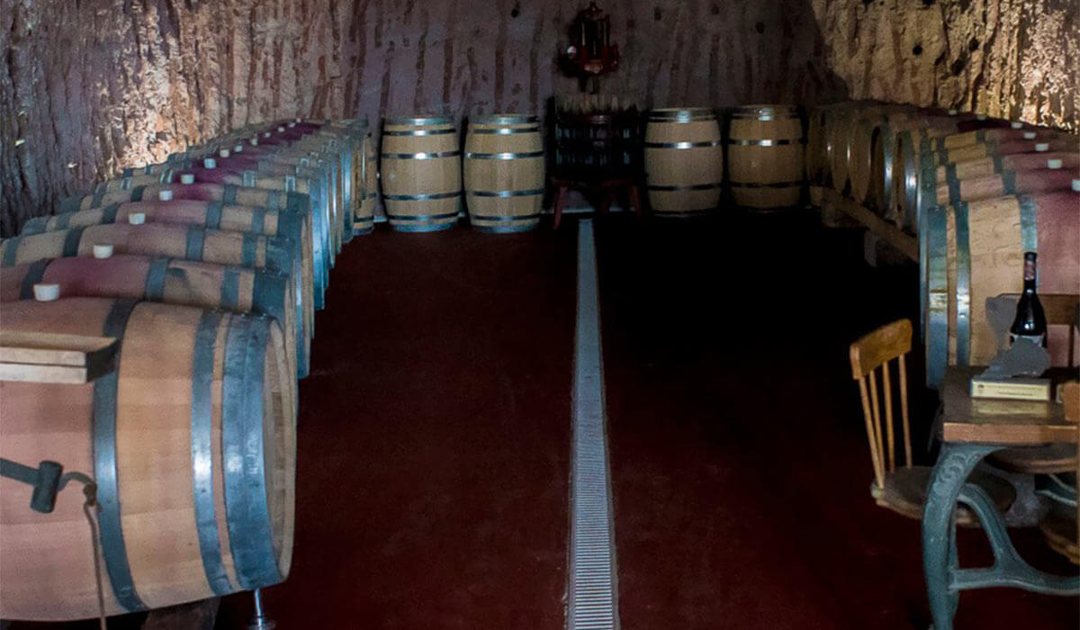 Oak barrels in Bentayga wineries