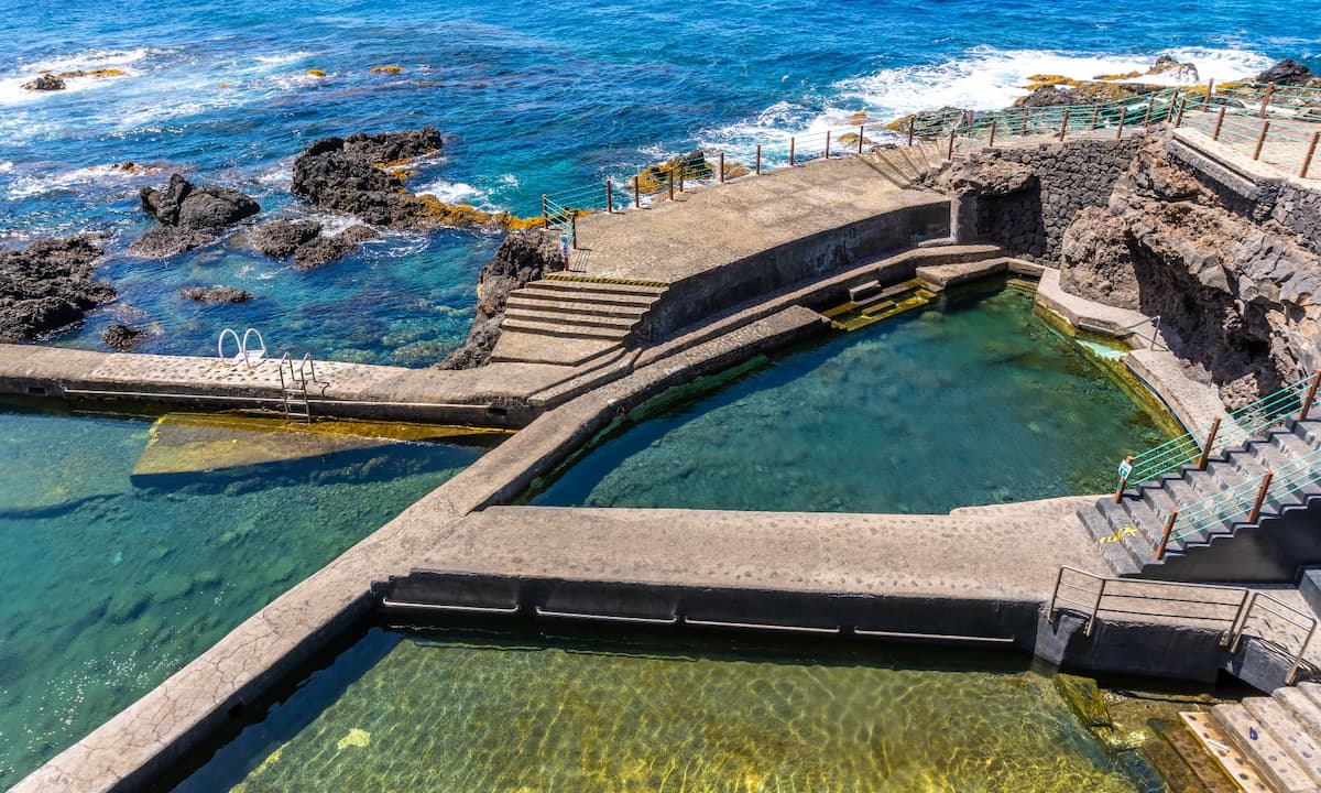 Natural pools La Fajana on the island of La Palma