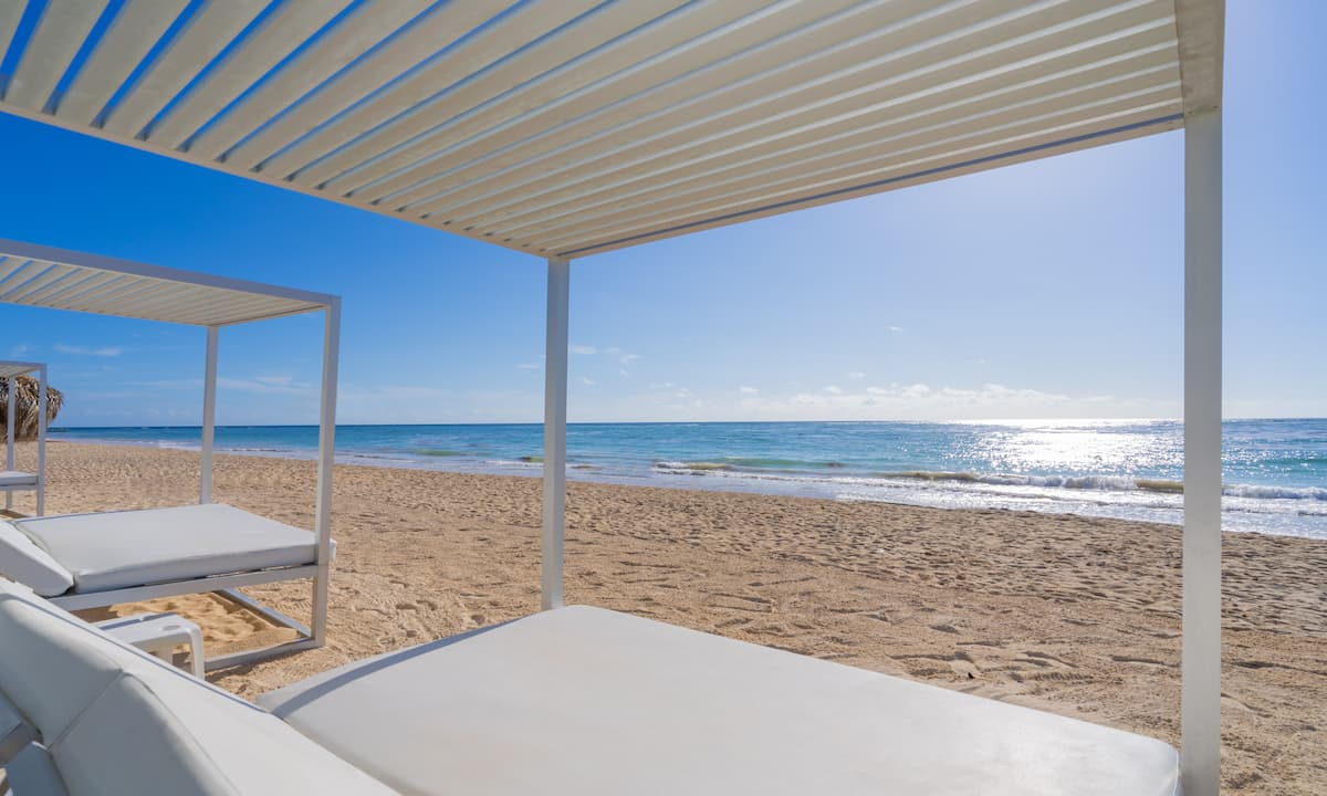 Balinese beds on the beach