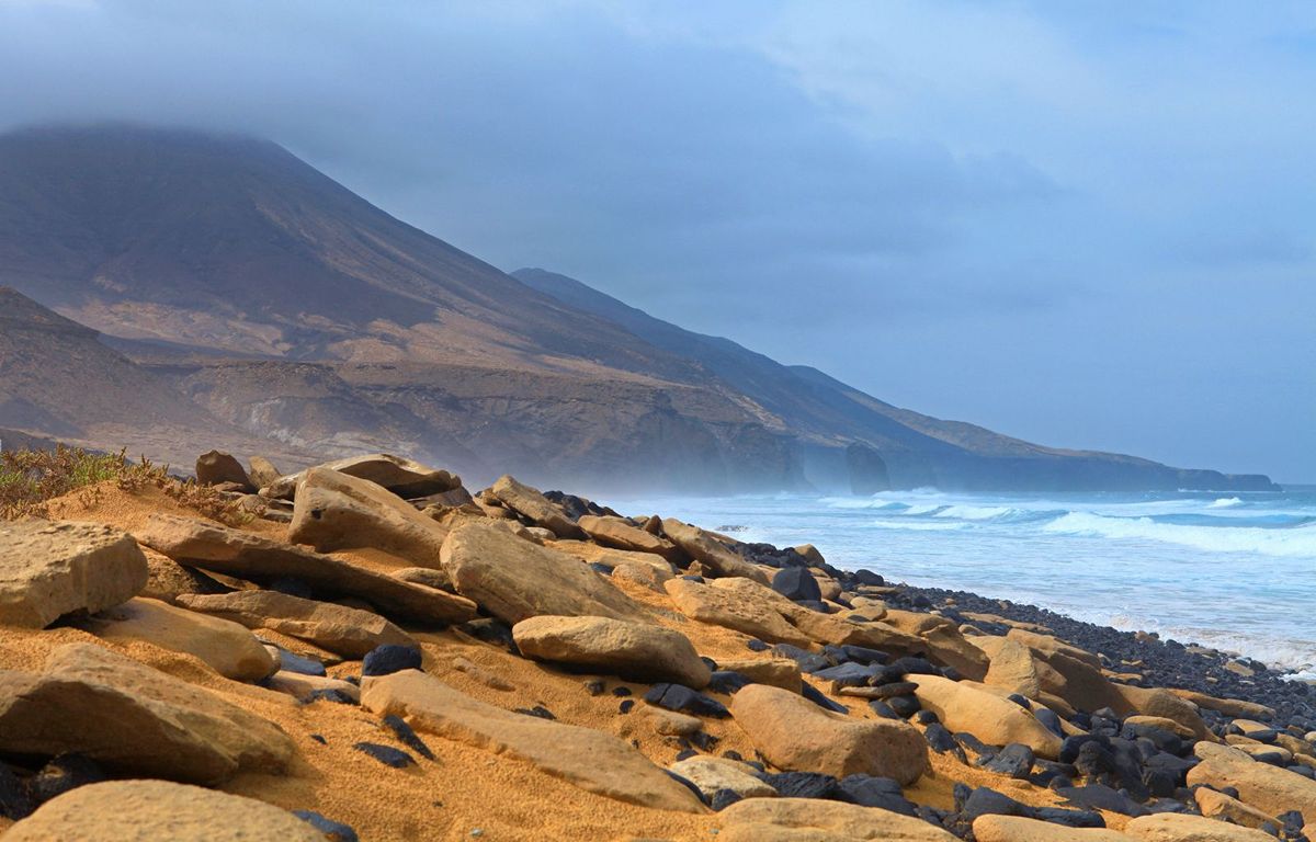 Rocky coast in Fuerteventura