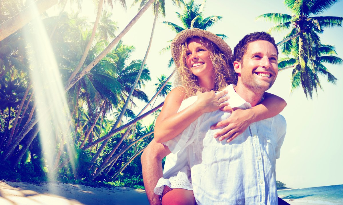 A couple on the beach at Punta Cana