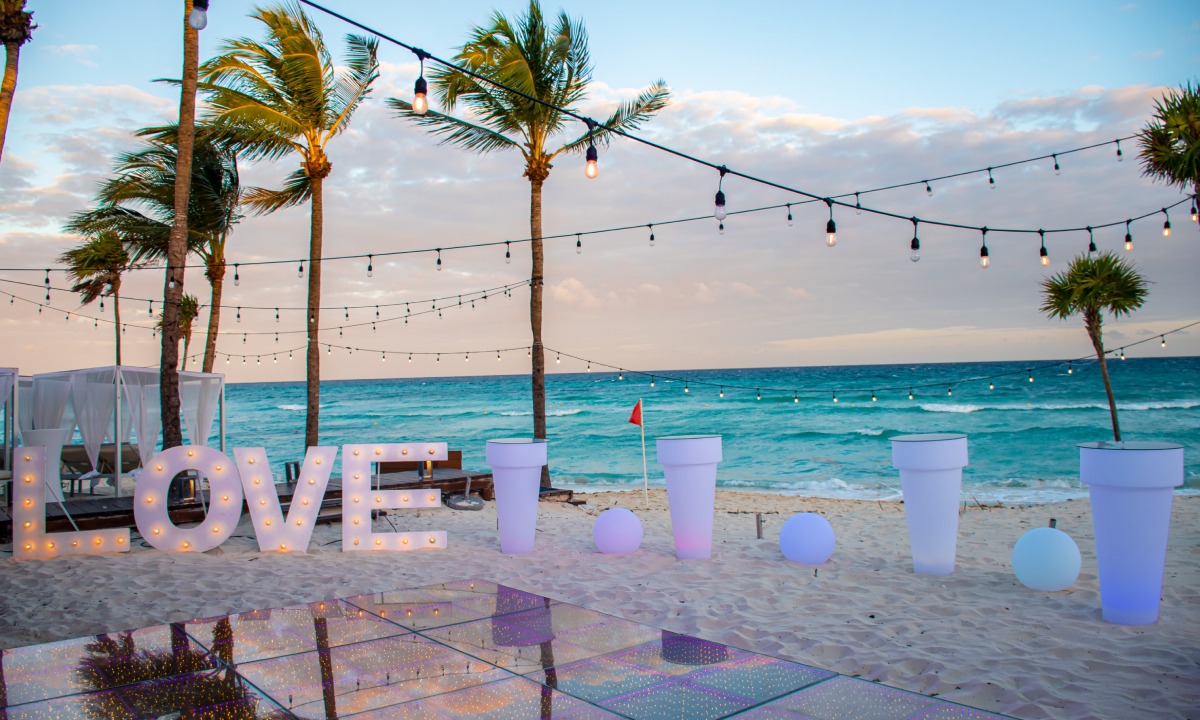 Espacio en la playa para boda en Princess Hotels
