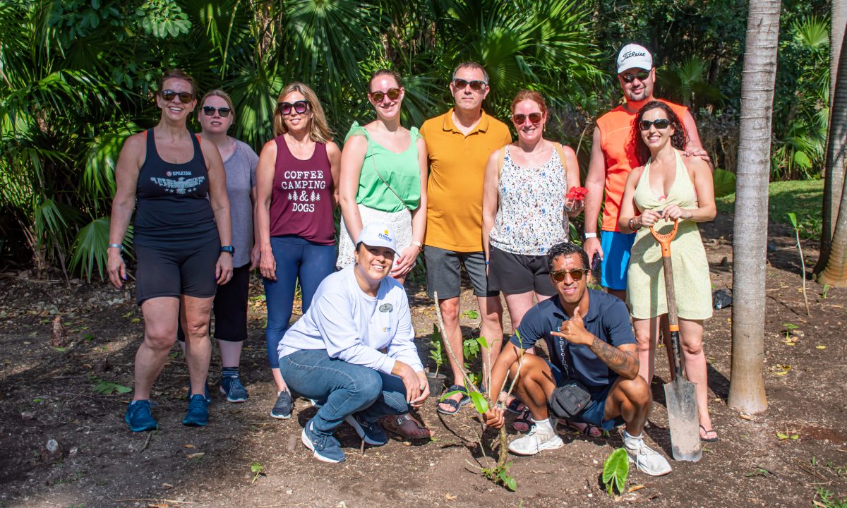 Equipo Princess Hotels Riviera Maya plantando árboles
