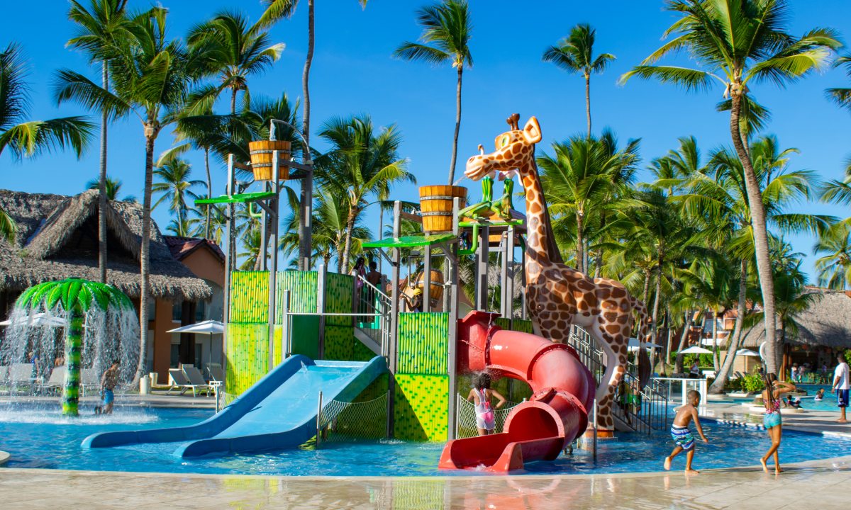 Slides in the children’s pool at the Tropical Deluxe Princess