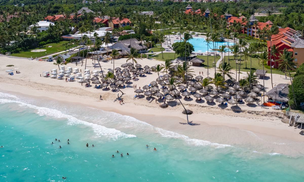 Private beach area at the Punta Cana Princess Hotel