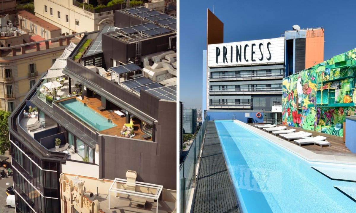 Schwimmbäder auf dem Dach der Barcelona Princess und der Negresco Princess