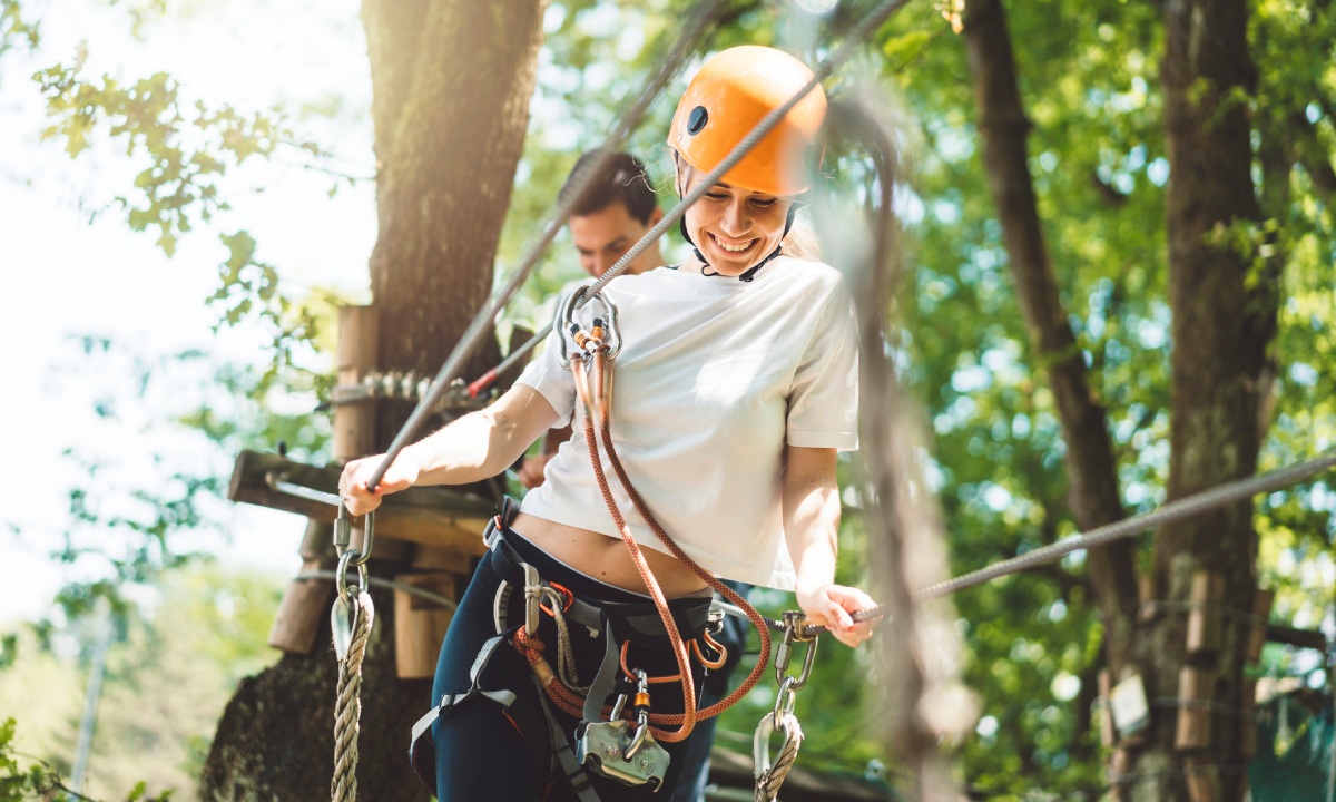 Couple enjoying an adventure at Yaaman Park
