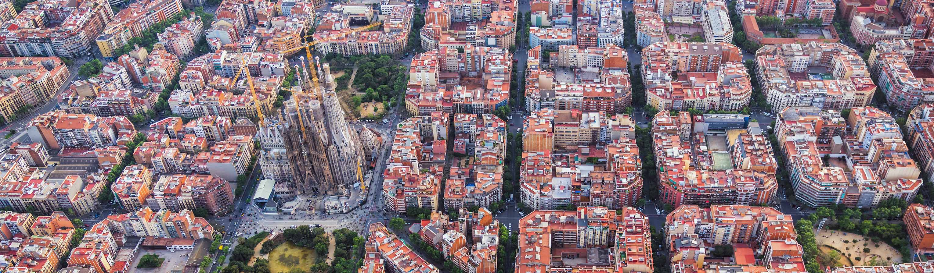 Aerial view of Barcelona