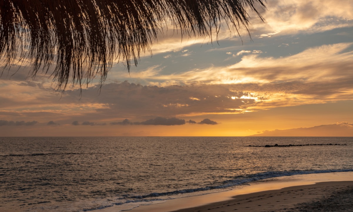 Playa del Duque in Costa Adeje at sunset