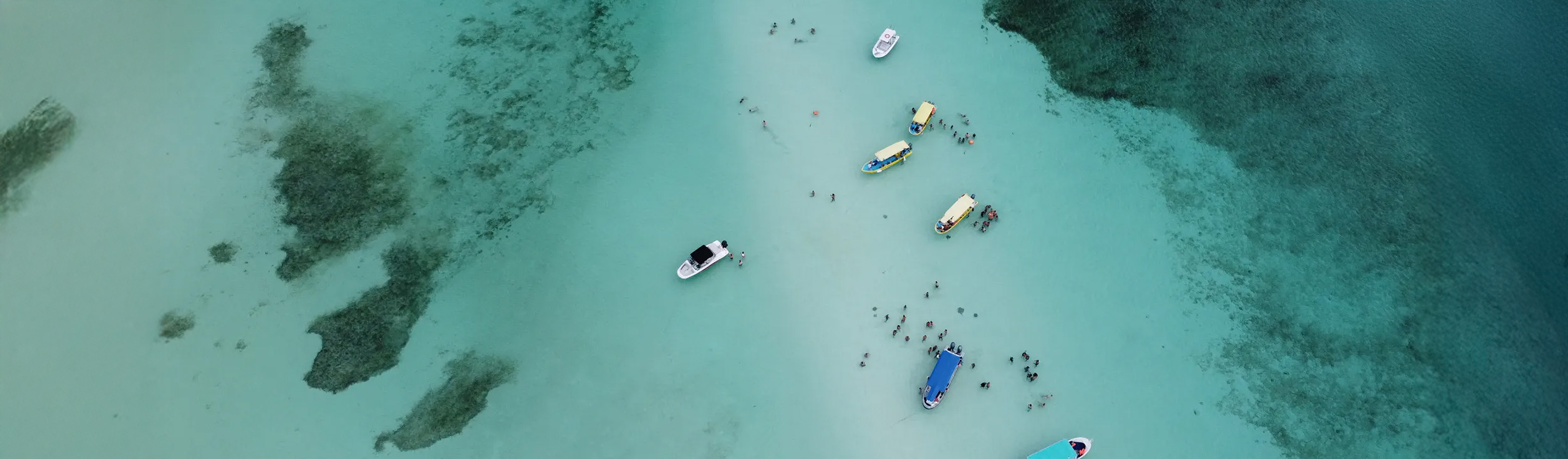 An aerial view of Cozumel