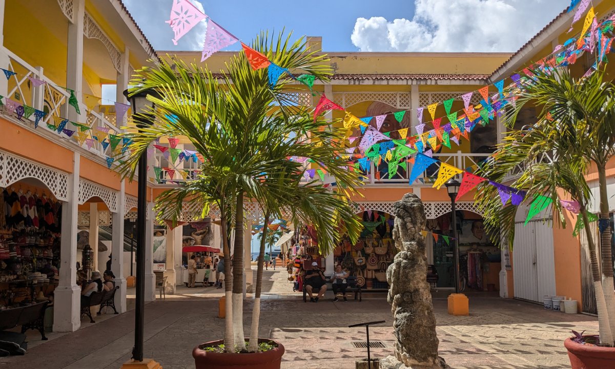 The main square in San Miguel de Cozumel