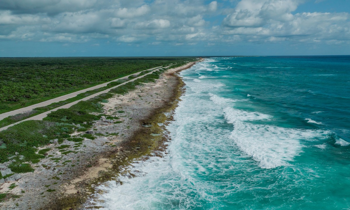 The east coast of Cozumel