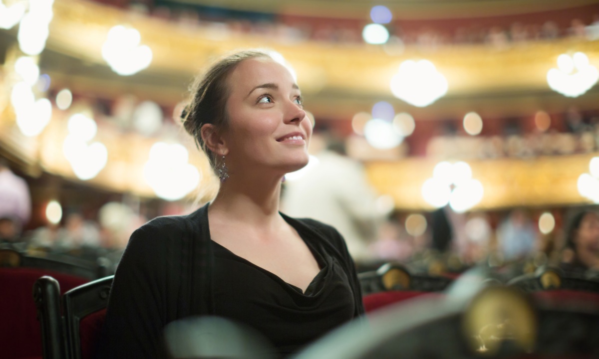 Espectadora en teatro de Barcelona