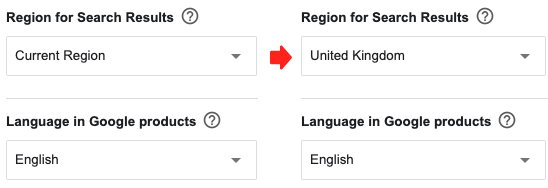 google-region-language
