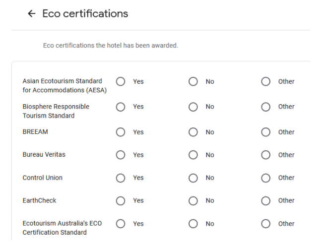 Mirai certificação ambiental google